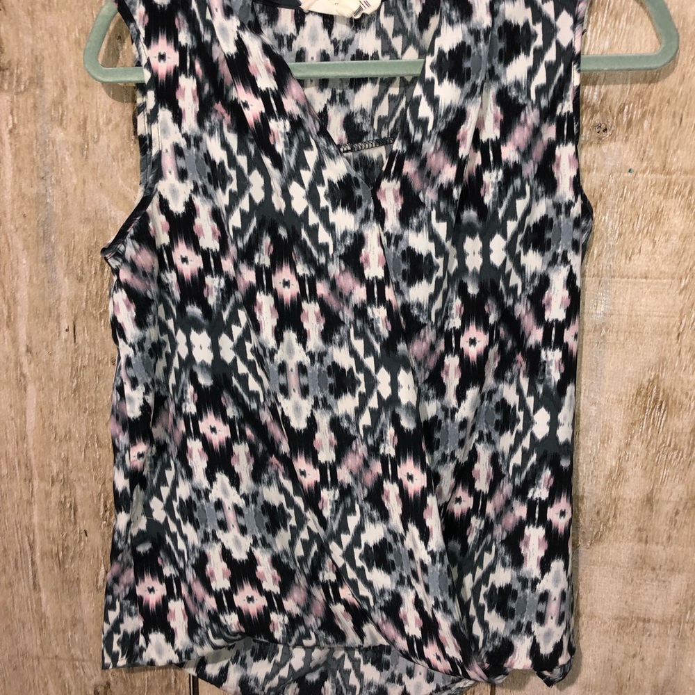 Faded Aztec Dressy Tank Top